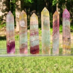 Rainbow Candy Fluorite Tower | Pastel Fluorite | Rainbow Fluorite | 4.3-4.8 inches