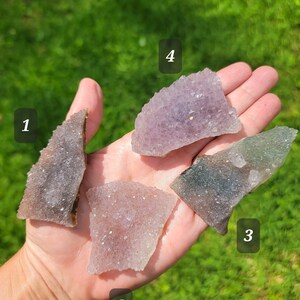 Galaxy Amethyst Plates | Includes Plastic Display Stand