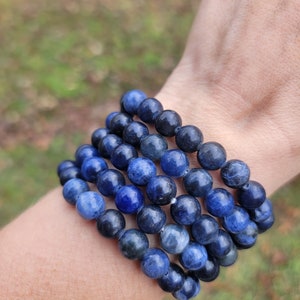 Sodalite Beaded Bracelet | 8mm Beads
