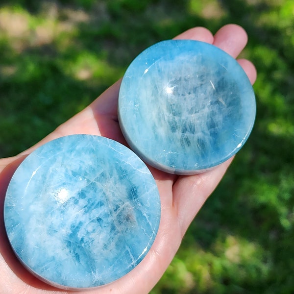 Blue Beryl Trinket Bowl | Dish | Blue Crystal | Tray