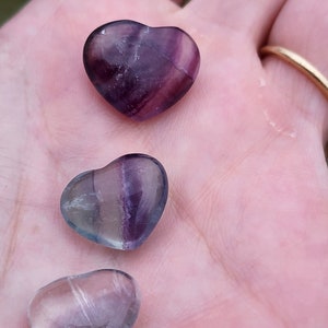 Fluorite Mini Heart Carving | Crystal Carving | Mini Crystal | .5 inch
