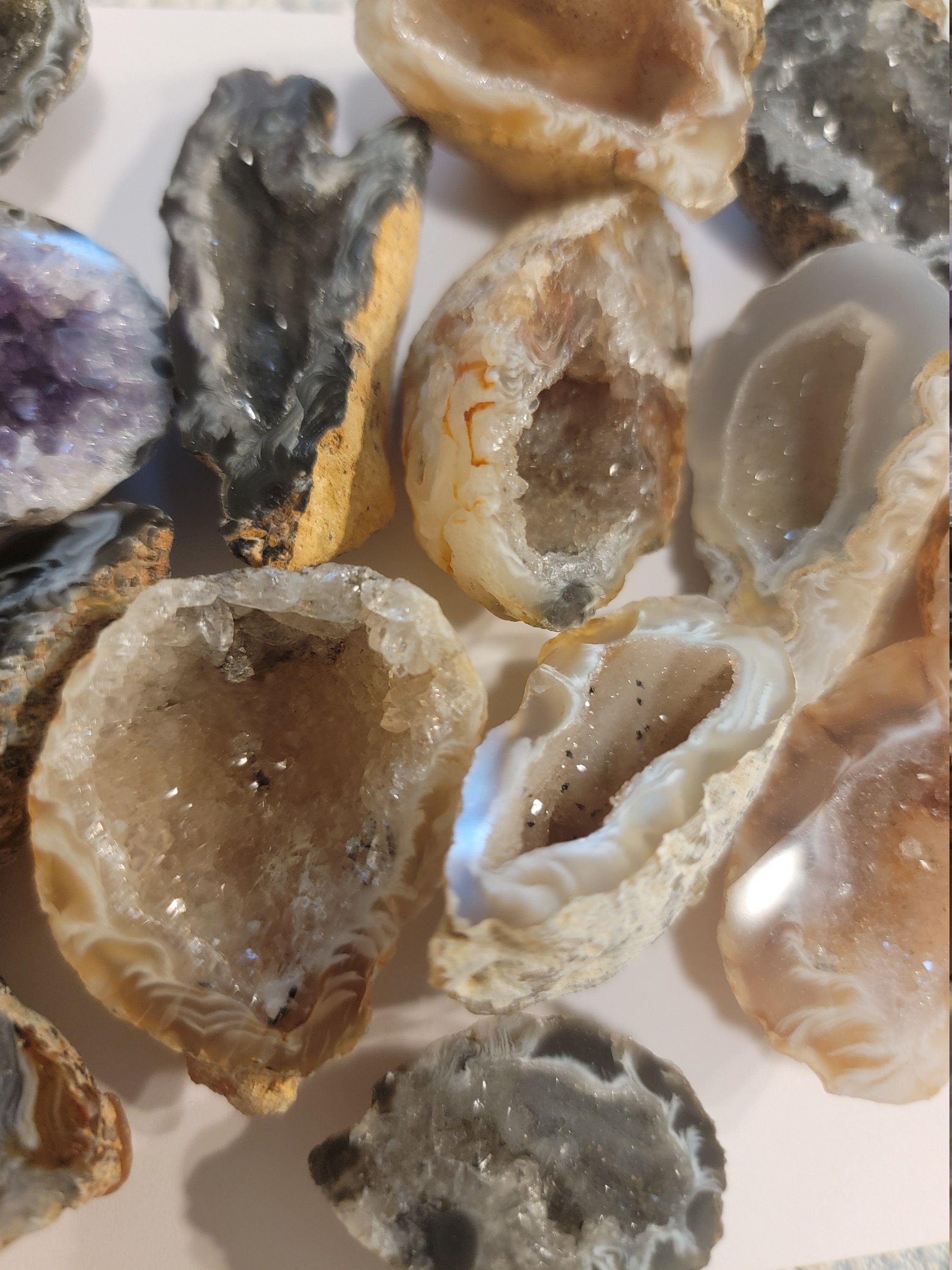 Mini Geodes Oco Agate | Sparkly Polished Mini Geodes | Druzy | Geode | Mini ...