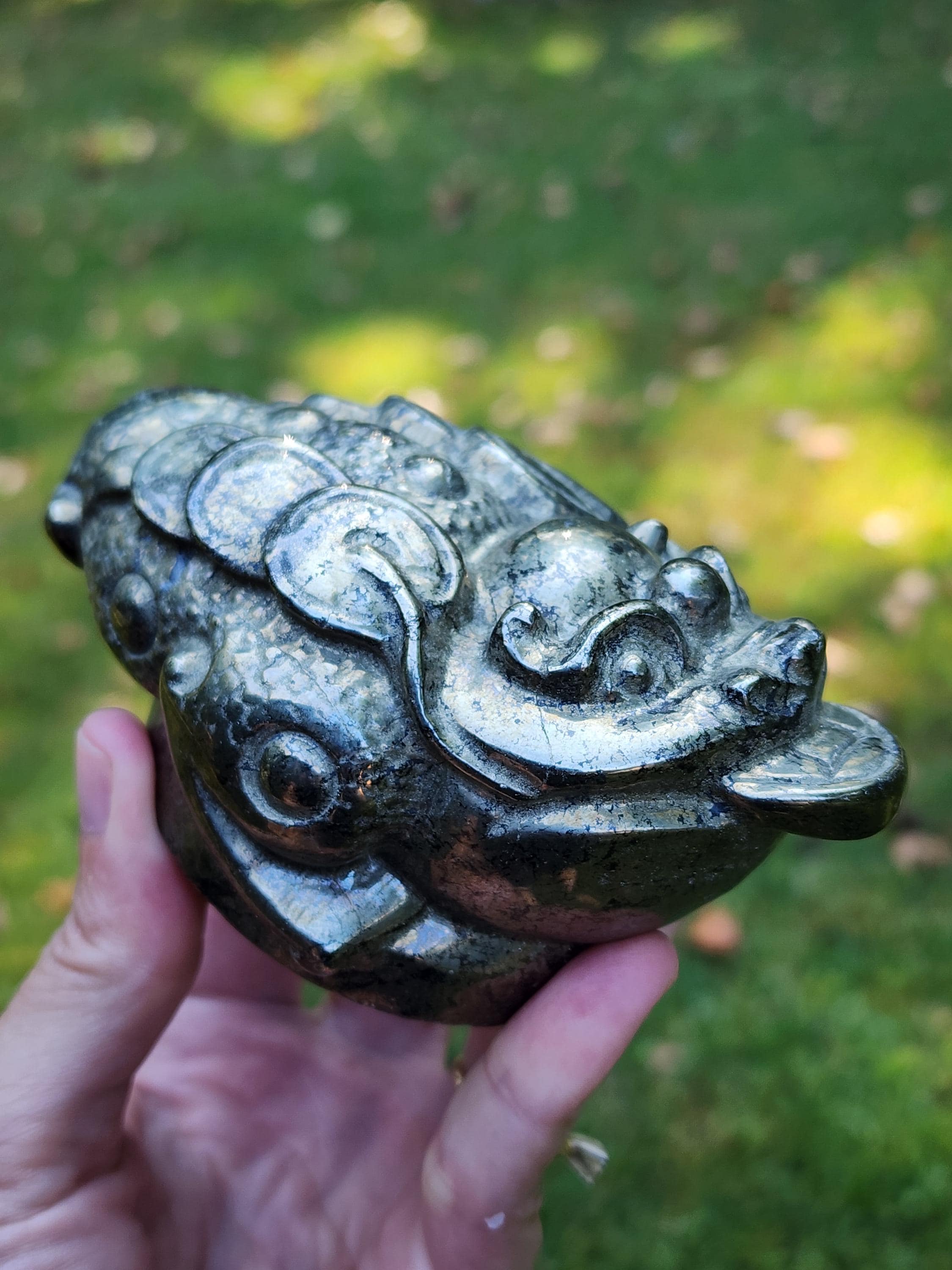 Pyrite Money Frog - Etsy