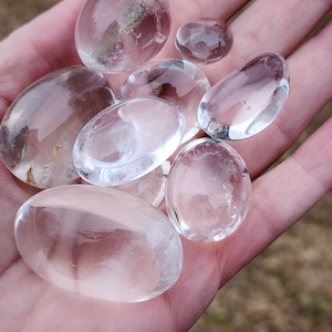 5 High Quality Tumbled Clear Quartz Pieces | .5-1.5 Inches Each