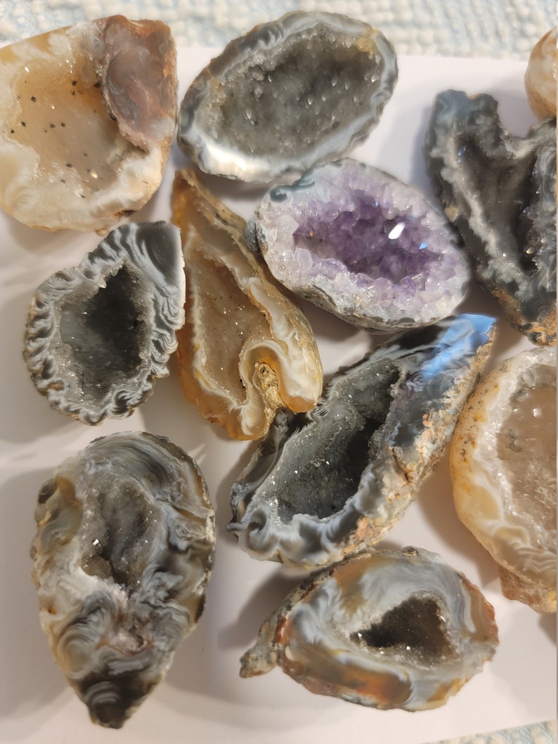 Mini Geodes Oco Agate | Sparkly Polished Mini Geodes | Druzy | Geode | Mini ...
