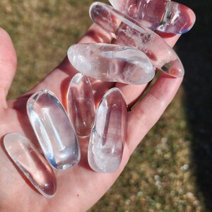 3 High Quality Tumbled Clear Quartz Pieces | 1.5-2.5 Inches Each