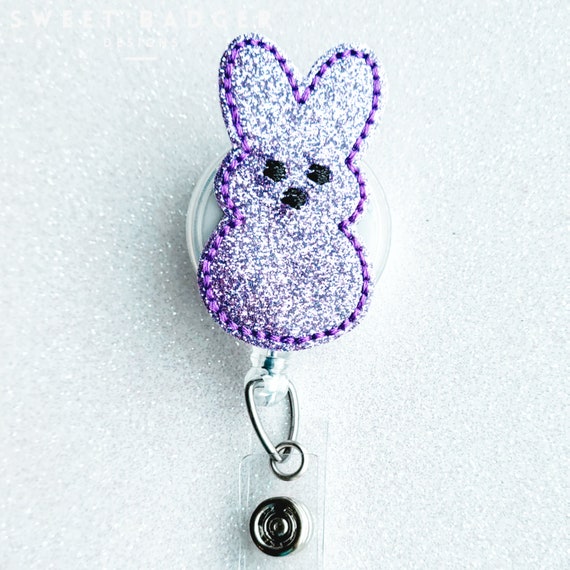 Peeps Bunny Badge Reel Nurse, Name Badge Holder ID, Cute Badge Reel,  Coworker Gift, Medical Student Gift, Easter Gifts for Adults, RN Gift 