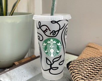 Face Silhouette Starbucks Cold Cup | Venti Tumbler