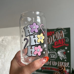 Fueled by Coffee and Sarcasm, Funny Iced Coffee Cup, Glass Cup Bamboo Lid,  Fun Cup, Beer Can Glass With Lid Straw, Cute Coffee Glass Gift 