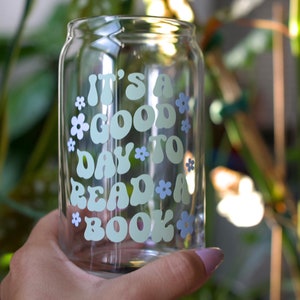 Book Lovers Cup | Iced Coffee Cup For Book Lovers | Glass Cup | Coffee Glass | Iced Coffee Glass | Glass Can | Cute Cup | Chic Cup
