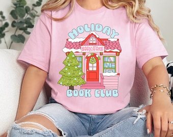 Bookish Holiday Tee | Reader T-Shirt | Bookworm Gifts | Bookworm T-Shirt | Booklover Gift | Book lover Tee | Bookish Babe T-Shirt
