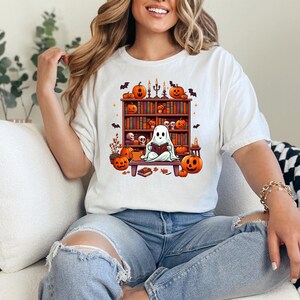 Cute Ghost Tee | Bookish Halloween T-Shirt | Bookish Spooky Gifts | Cute Spooky T-Shirt | Cute Ghost Gift | Cute Ghosts  Tee |  Cute T-Shirt