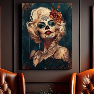 dessins de marilyn monroe dia de los muertos