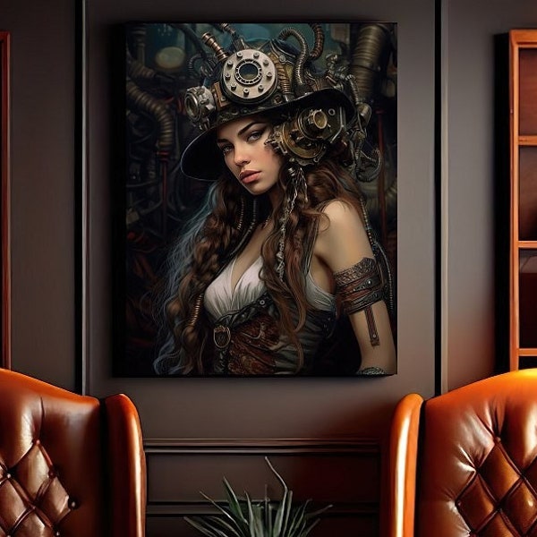 Leinwand Steampunk Lady