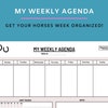Horse Riding Planner Printable, Horseback Riding Schedule, US Letter ...