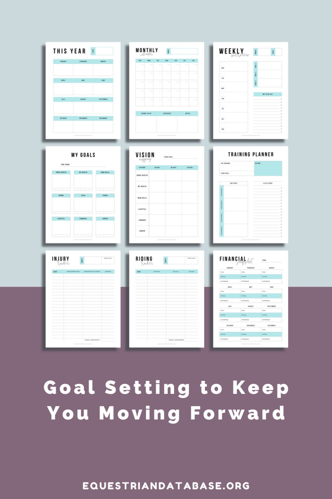 Horse Riding Planner Printable, Horseback Riding Schedule, US Letter ...