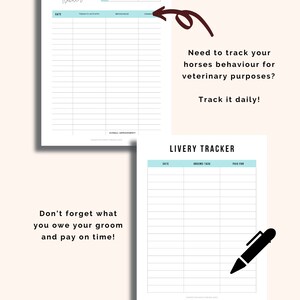 Horse Riding Planner Printable, Horseback Riding Schedule, US Letter ...