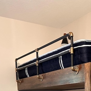 P#1352, Two-tone Bunk bed Guardrail, 3/4" (OD is 1.05") Industrial steel pipe.