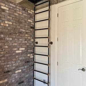 P#1349  3/4&quot; (OD is 1.05&quot;) Two-Tone LOFT ladder, Industrial Steel pipe