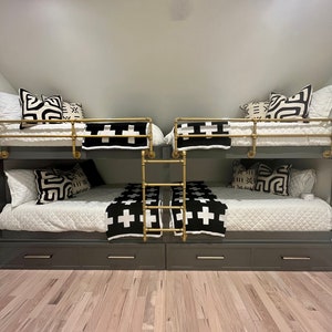 P#1717,  3/4&quot; Industrial steel pipe Bunk bed ladder and guardrail Package