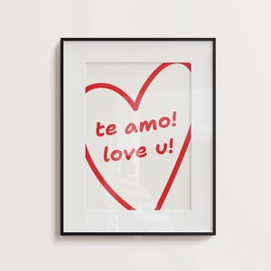 I Love You Poster, Liebe, Ti Amo, Te Amo, Amo-te, Je t'aime, Kocham, Кохаю Poster, Internationales Paar Geschenk, Trendige Wandkunst - Digitale Datei