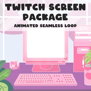 Y2K Animated Stream Screens Pack, Retro Gaming Overlays for Twitch and other Streaming Platforms