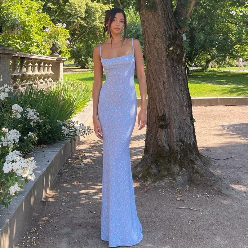 Blue Maxi Dress - Etsy
