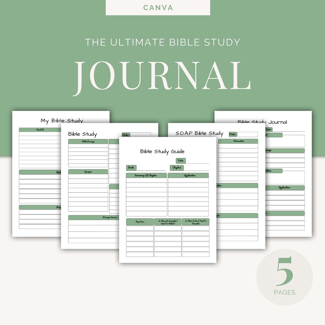 Printable Bible Study Journal for Women Bible Study Guide for Daily ...