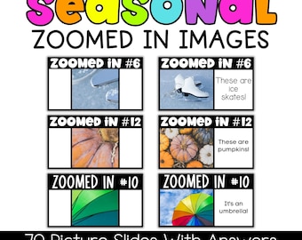 Sezonowy pakiet gier i aktywności „Zgadnij obrazek” na Zoomie | Przerwy na mózg i lodołamacze w klasie K–4