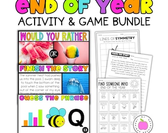 End of Year Activities Bundle | Summer Games for Kids | Last Week of School Activities | Classroom & Homeschool | K-3