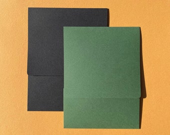 Handgemachte A6 schwarze Kartonumschläge, Hochzeitseinladung Antwortkarten