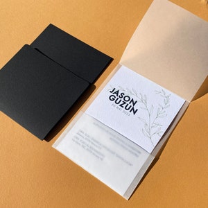 Sobres hechos a mano A6, sobres de invitación de boda o RSVP, cartón 250 g, sobre transparente, sobres de bautizo