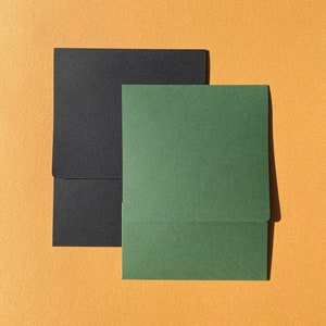 Sobres hechos a mano A6, sobres de invitación de boda o RSVP, cartón 250 g, sobres negros