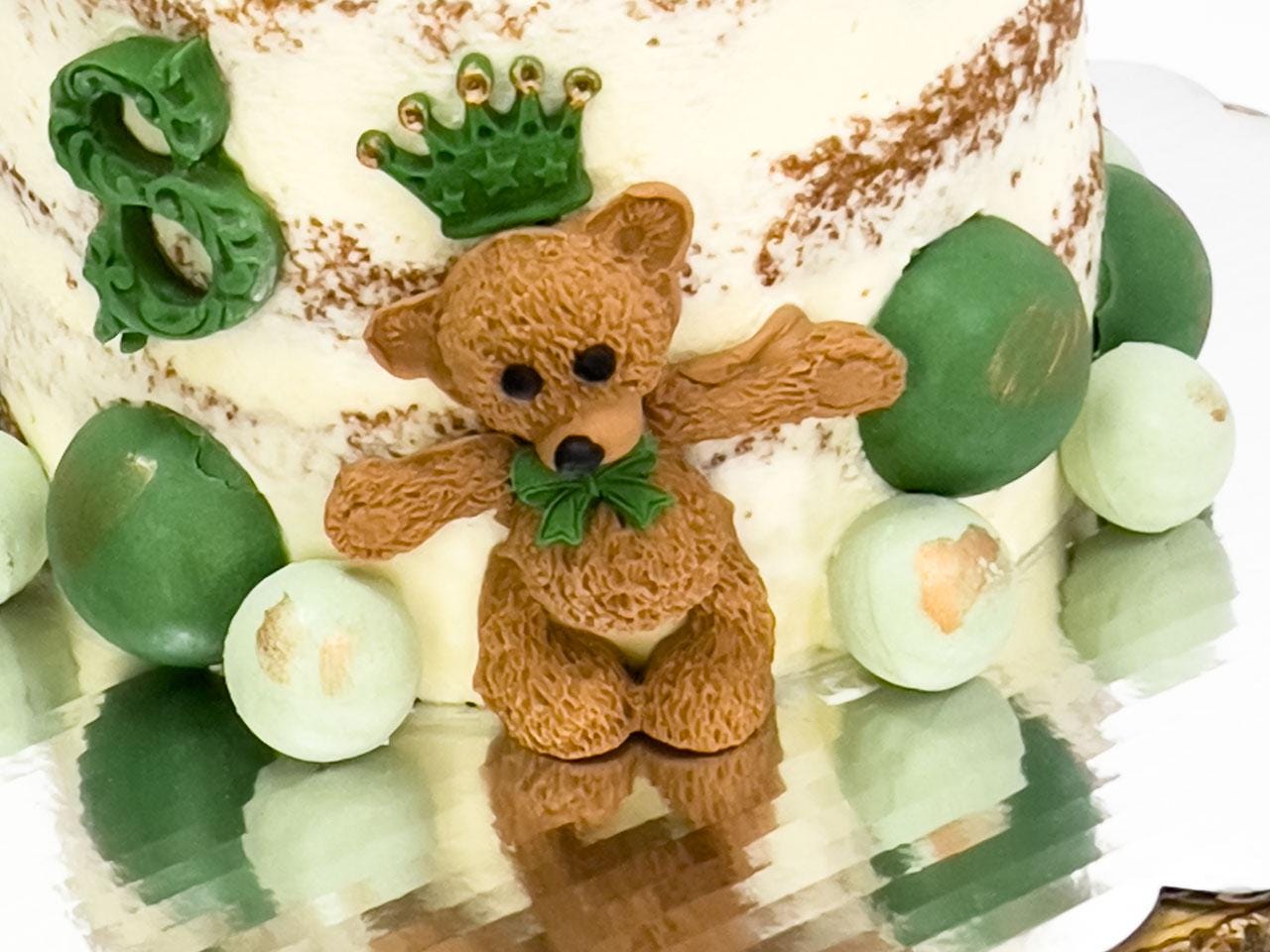 Standing Teddy Bear Cake Topper - Gum Past and Fondant Teddy Bear With ...