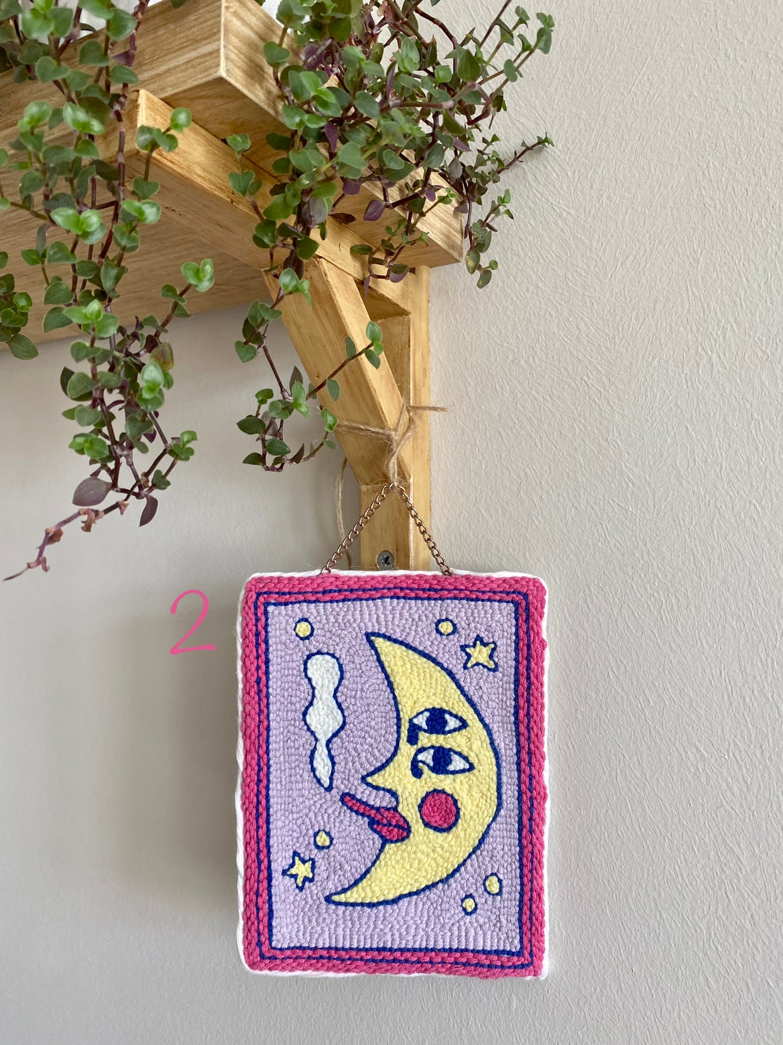 Punch Needle Wall Decor Punch Needle Wall Hanging Tufted Etsy