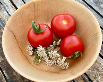 Decorative wooden bowl for cereal, sugar, soups or as decoration.