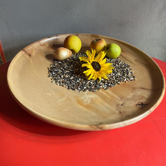 Salatteller Holzteller große Schale besonders groß! Auch als Wandschmuck!