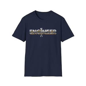 Camiseta moderna para ingenieros / Diseño minimalista y elegante / Regalo para ingenieros mecánicos, civiles, de software, nerds y geeks / Camiseta unisex