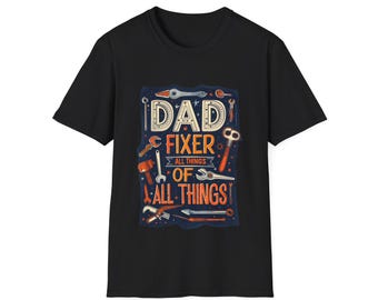 Camiseta motivacional "Papá reparador de todo"/ Camiseta inspiradora para papá/ Regalo para el Día del Padre/ Camiseta práctica para papá/ Ropa DIY para papá/ Regalo inspirador para papá