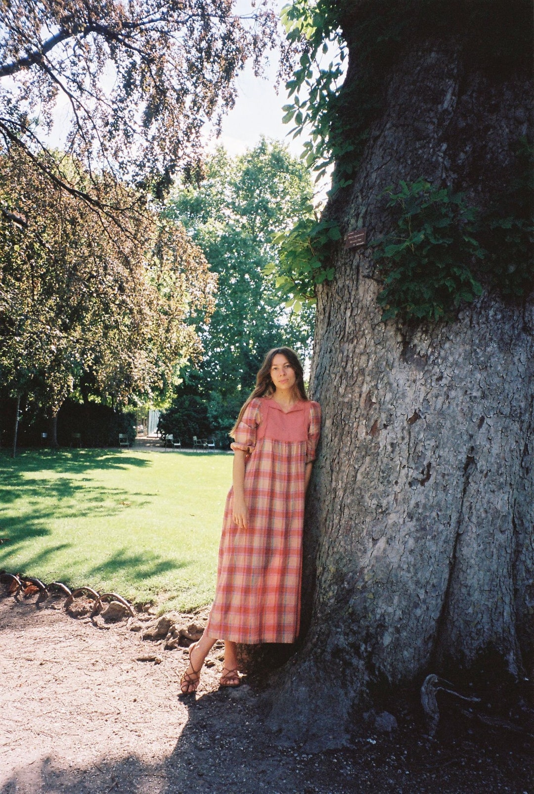 Plaid 2PC Smocked set main image 0