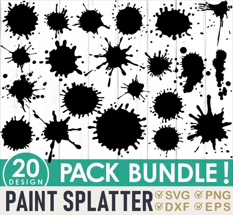 Paint Splatter Svg Bundle Dripping Paint File Dripping | Etsy