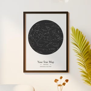 Personalisierte Sternenkarte nach Datum | Personalisierte Wandkunst | Sternenkarte Geschenk | Einzigartige Astronomie Home Decor