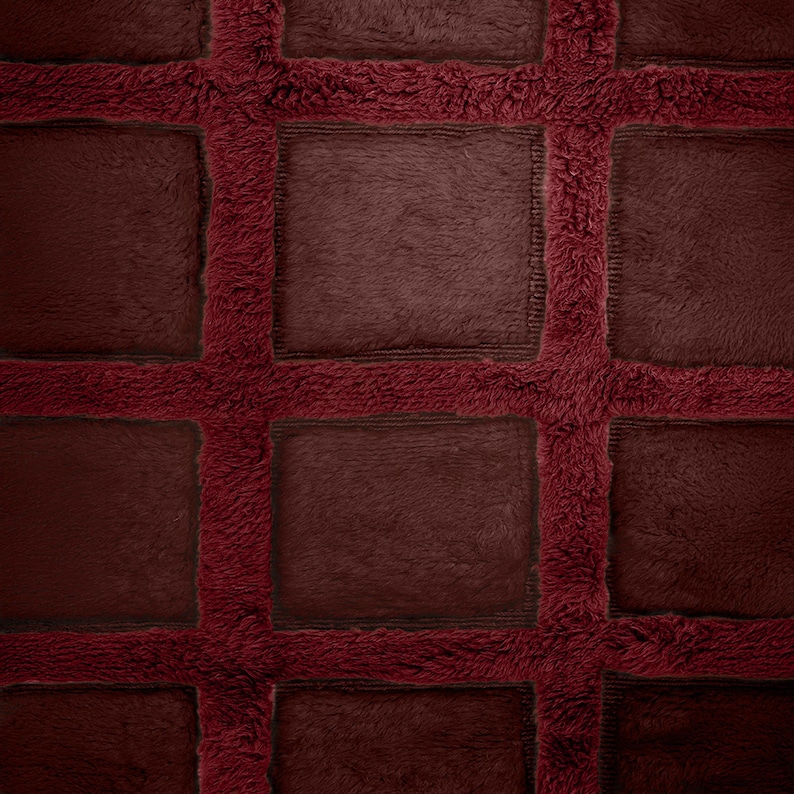 Chocolate Check Rug Burgundy & Chocolate Brown Checkered Rug, Custom Beni Ourain Rug ...