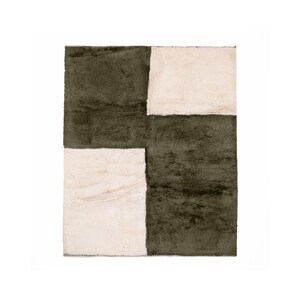 Green Cream Beni ourain Rug - Handmade Moroccan Berber Rug - Shag Wool Area Rug - Custom Sizes Available - Modern Minimalist Design