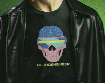 Cyberpunk Skull Neuroengineer T-Shirt