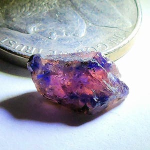 3.615 Carat Rough Pink and Blue Winza Sapphire from Tanzania. Not Treated.