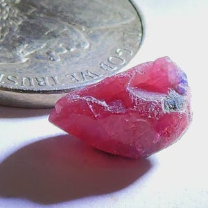 5.80 Ct. Natural Rough Pinkish Red Multicolored Ruby from Tanzania. Not Treated.