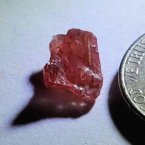 2.06 Carat Pinkish Red Rough Ruby / Sapphire from Tanzania. Not Treated