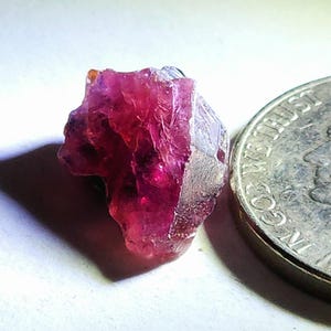 5.74 Carat Raw Pink and Blue Winza Sapphire Specimen from Tanzania