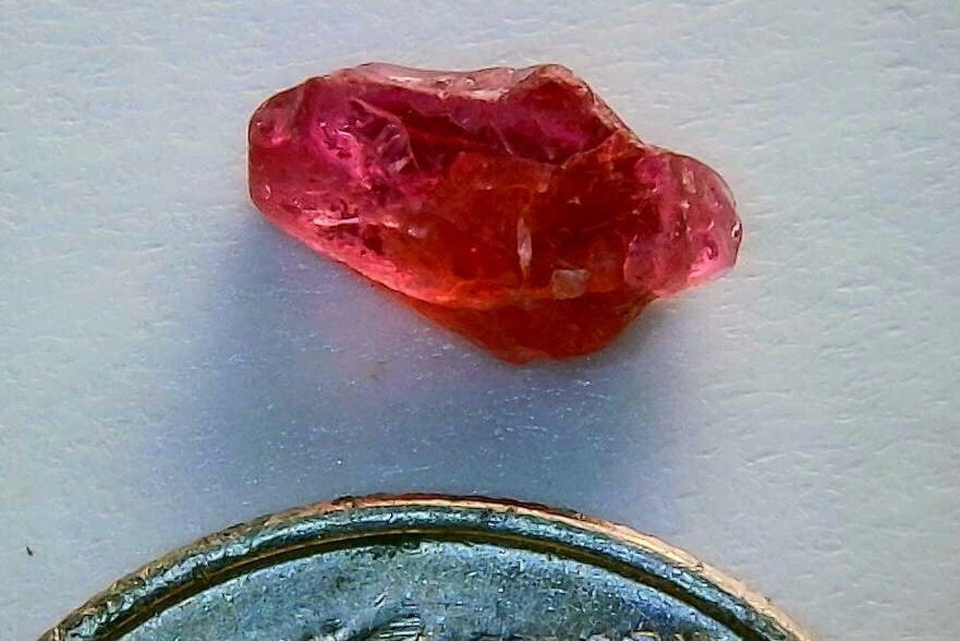 1.34 Carat Bright Red Natural Rough Ruby From Madagascar. Not Treated ...